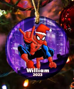 Custom Spiderman Ornament, Spiderman Christmas…