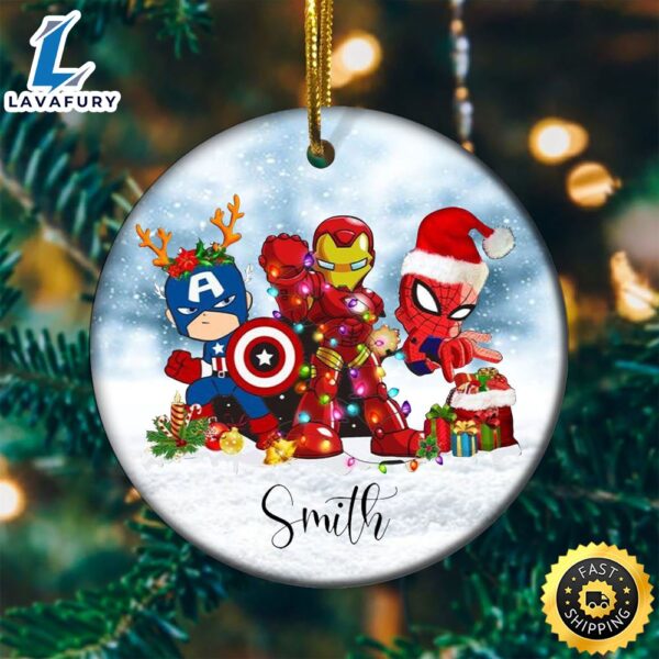 Custom Superhero Gift For Kids Christmas Ornament