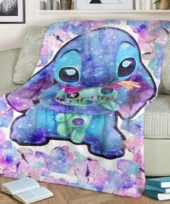 Cute Colorful Stitch Fleece Blanket…