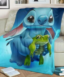 Cute Stitch And Frog Fleece…