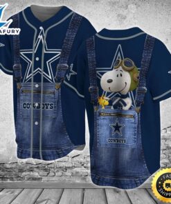 Dallas Cowboys NFL Baseball Jersey Shirt Snoopy