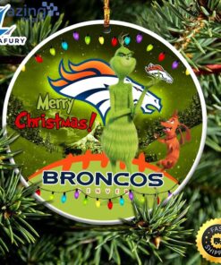 Denver Broncos NFL Funny Grinch Christmas Ornaments