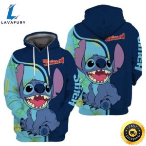 Disney Lilo And Stitch 3d T Shirt Zip Bomber Hoodie