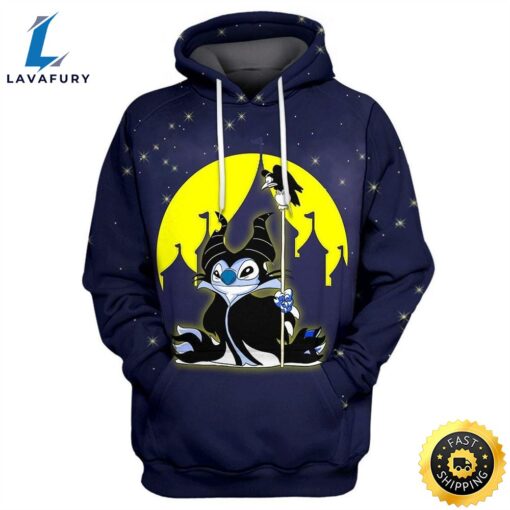 Disney Lilo And Stitch Maleficent 3d Zip Hoodie