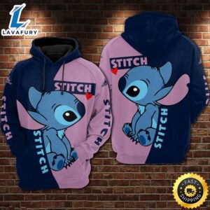 Disney Lilo And Stitch Viii 3d T Shirt Zip Bomber Hoodie