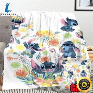 Disney Lilo & Stitch Throw Blanket With Pillow Cover Lightweight Blankets