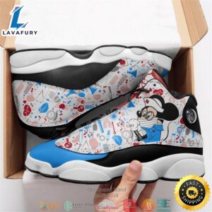 Disney Mickey Mouse Doctor Strong Air Jordan 13 Sneaker Shoes