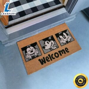 Disney Mickey Mouse Natural Coir ‘Home’ And ‘Welcome’ Door Mats