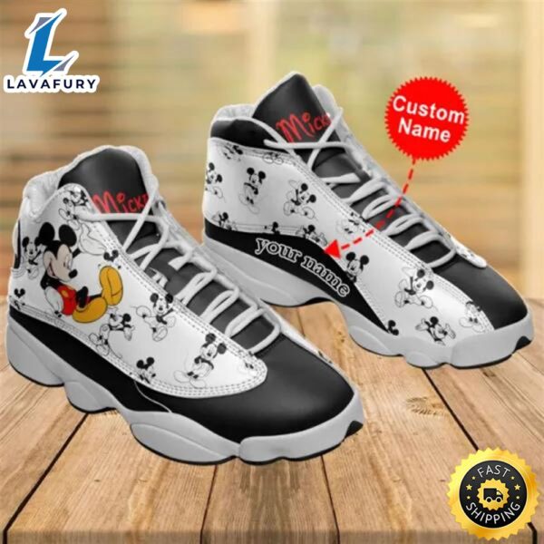 Disney Mickey Mouse Personalized Name Air JD13 Sneakers Custom Shoes