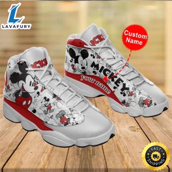Disney Mickey Personalized Name Air JD13 Sneakers Shoes