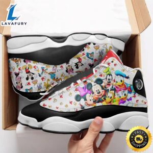 Disnye Mickey Mouse Leather Shoes Mickey Mouse Air Jordan 13 Shoes