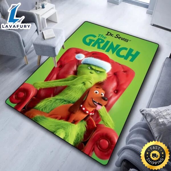 Dr. Seuss’ The Grinch Christmas Movie Funny Grinch Area Rug