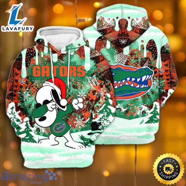 Florida Gators Snoopy Dabbing The Peanuts Sports Football American Christmas All Over Print 3D Hoodie
