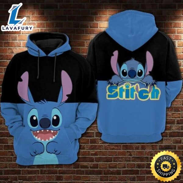 For Stitch Lovers Lovely Funny Face 3d All Over Print Hoodie