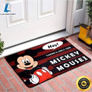 Fun Homes Mickey Mouse Printed Heavy Duty Indoor Outdoor Anti-Slip Rubber Door Mat