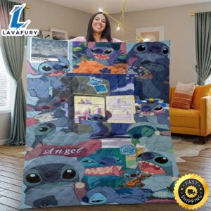 Funny Disney Stitch Lilo And Stitch Blanket, Funny Disney Stitch Lilo And Stitch Gift For Fan