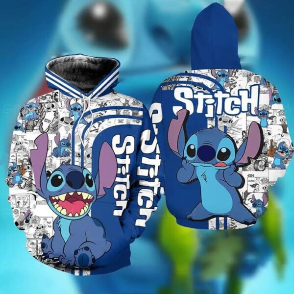 Funny Stitch Cartoon 3d Hoodie All Over Print Mother Day Gift Best Price