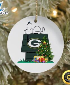 Green Bay Packers Snoopy NFL Football Ornaments