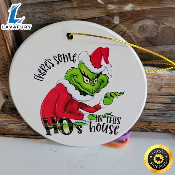 Grinch Christmas Ornament Funny Ceramic Ornament Christmas 2023 Funny Grinch Ceramic Ornament Handmade-gigapixel-art-scale-4_00x