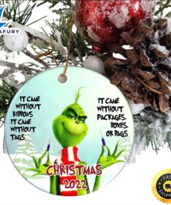 Grinch Face Christmas Ornament Christmas 2023 Stink Stank Stunk Grinch Lover Merry Grinchmas Ornament Gift Xmas Tree Decoration-gigapixel-art-scale-4_00x