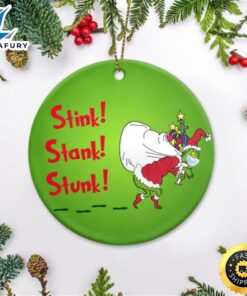 Grinch Hand Christmas Stink Stank Stunk  Grinch Arm Holding Ornament