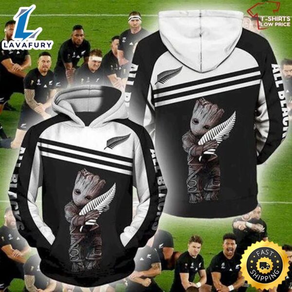 Groot Star Wars New Zealand National Rugby Union Team 3d Hoodie Men And Women