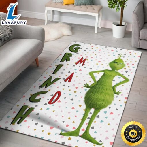 Grumpy Grinch Mad Xmas Sweet Background Grinch Bathroom Rug