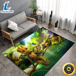Guardians Of The Galaxy Groot Area Rug Fluffy Rugs Living Room Floor Mat Carpet