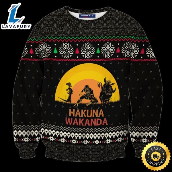 Hakuna Wakanda Marvel Movie Marvel Christmas Sweater