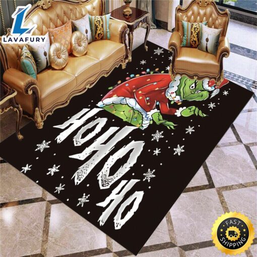 Ho Ho Ho Cartoon Grinch Christmas Grinch Christmas Rug