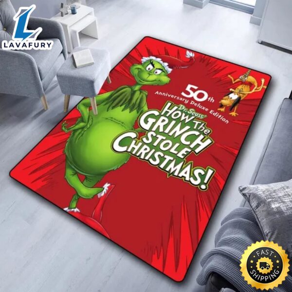 How The Grinch Stole Christmas 50th Anniversary Deluxe Edition Grinch Area Rug