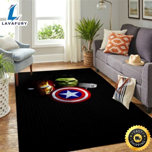 Hulk Logo Wallpaper Living Room Modern Marvel Christmas Rug