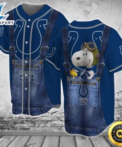 Indianapolis Colts Snoopy NFL Baseball Jersey Shirt  Perfect for Fans