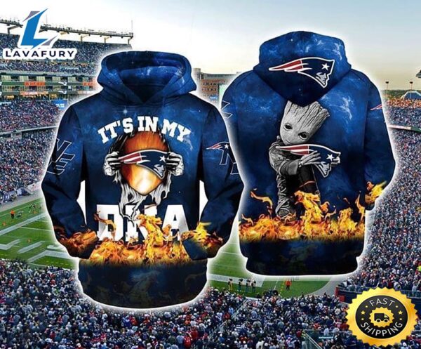 It My New England Patriots Dna Groot 3d Hoodie 3d Sweatshirt