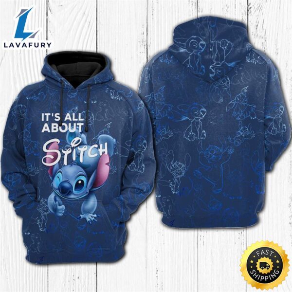Its All About Stitch 3d Printed Hoodie