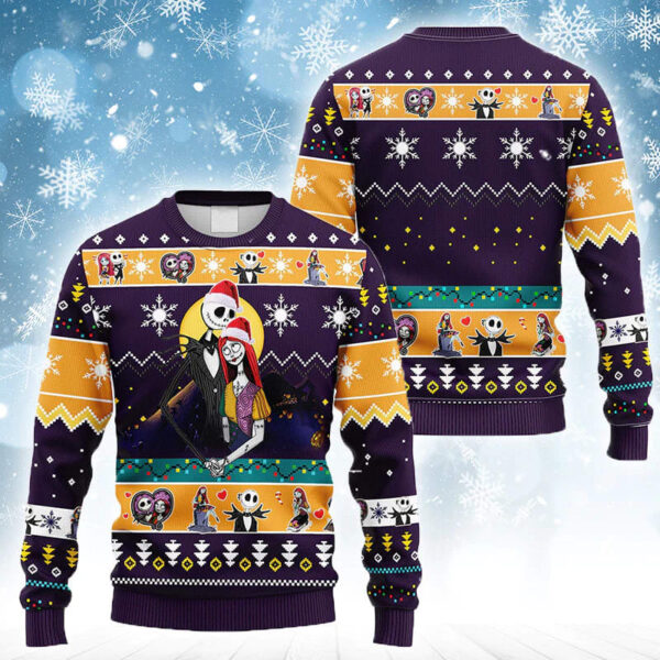 Jack And Sally In Love Nightmare Before Christmas Ugly Sweater