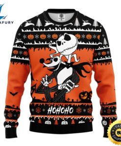 Jack And Zero Nightmare Ugly Christmas Sweater