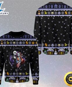 Jack Skellington And Sally Nightmare For Unisex Ugly Christmas Sweater