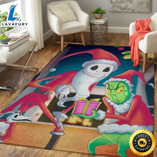 Jack Skellington Grinch Christmas Movie 2023 Grinch Christmas Rug