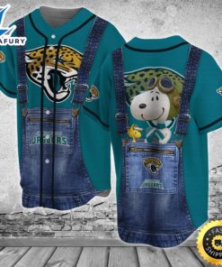 Jacksonville Jaguars NFL Baseball Jersey Shirt For This Season Snoopy
