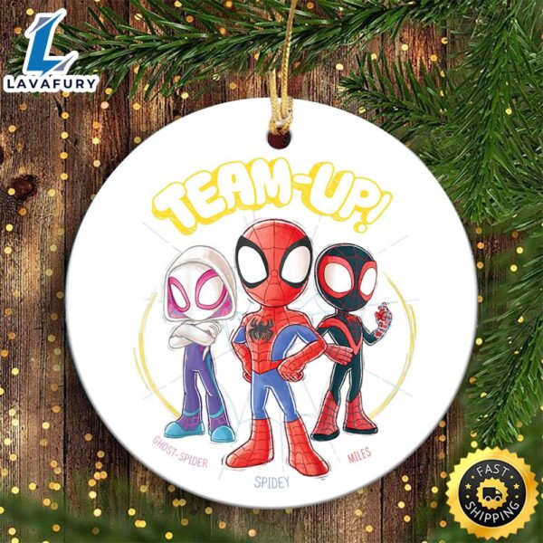Kids Marvel Spidey and His Amazing Friends Team Up! Marvel Christmas Ornaments