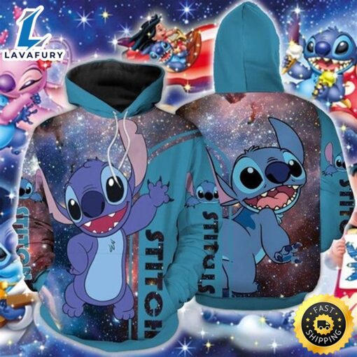 Lilo And Stitch Cute Love 3d Hoodie