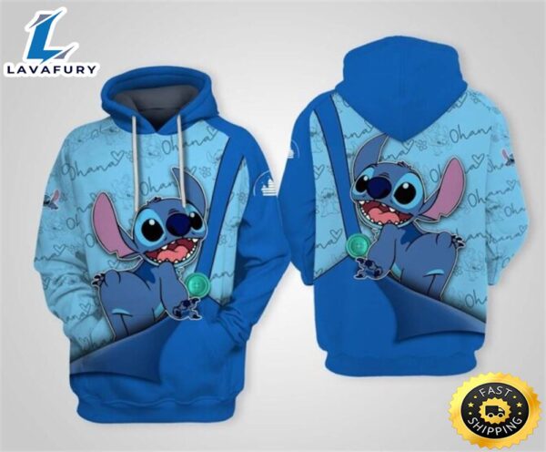 Lilo And Stitch Disney 3d All Over Print Hoodie