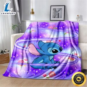 Lilo Stitch Has A Glitch Blanket Flannel Fleece Throw Cosplay Blanket