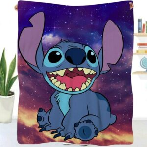 Lilo and Stitch Blankets Cute Lightweight Blanket for Father Mom