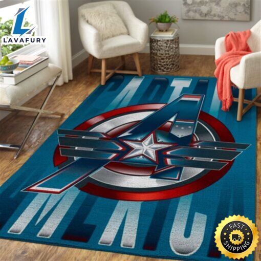 Logo Captain America Marvel Movie 2023 Marvel Christmas Rug