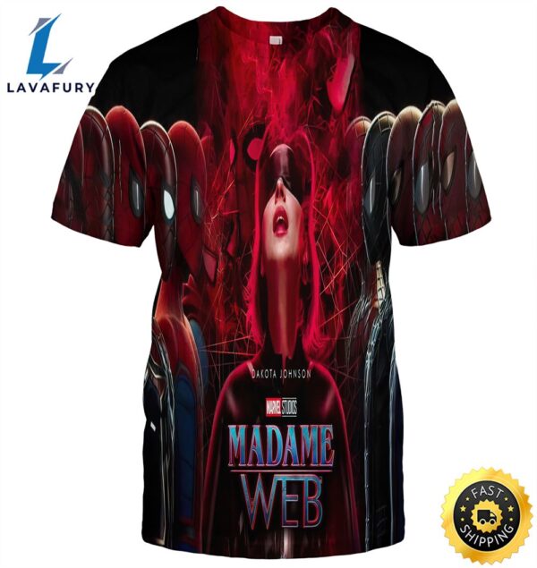 Madame Web To Feature Tobey Maguire And Andrew Garfield Villains 3d T-Shirt All Over Print Shirts