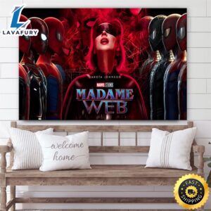 Madame Web To Feature Tobey Maguire And Andrew Garfield Villains Poster Canvas