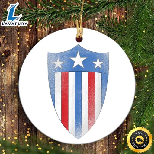 Marvel Captain America OG Distressed Shield Marvel Ornaments