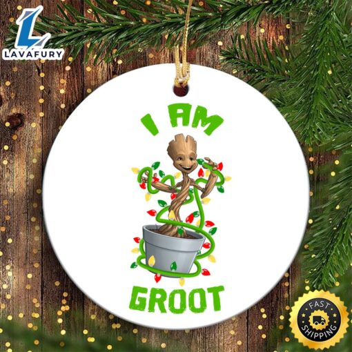 Marvel Christmas I Am Groot Cartoon Marvel Christmas Ornaments